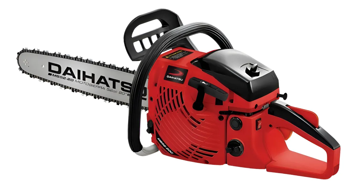 Motosierra Explosión 2t 52cc Cadena Extra Daihatsu Ms52-20c Rojo Motosierra Daihatsu 52cc + Cadena Extra