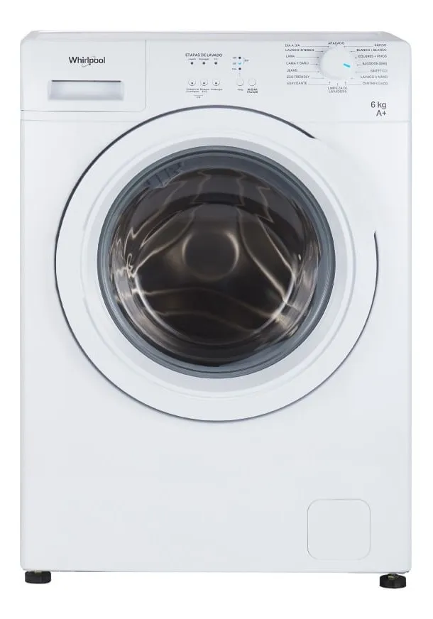 lavarropas automático whirlpool 6kg wnq06abdwa