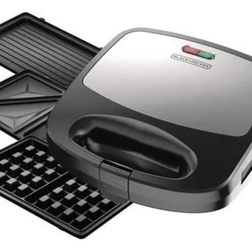 sandwichera y wafflera 2 en 1 black + decker wm2000s-ar