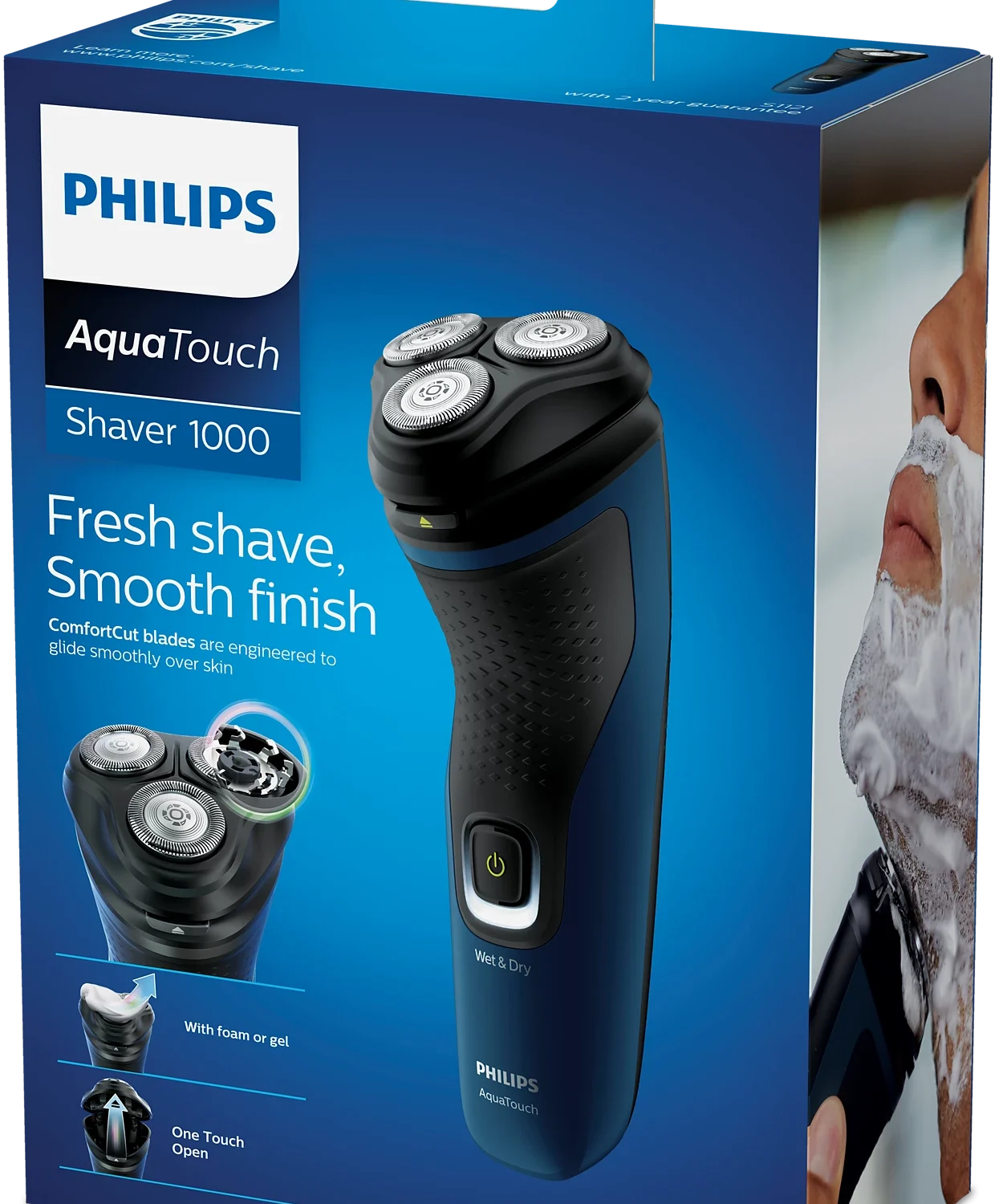 afeitadora eléctrica philips shaver series 1000 s1121/41