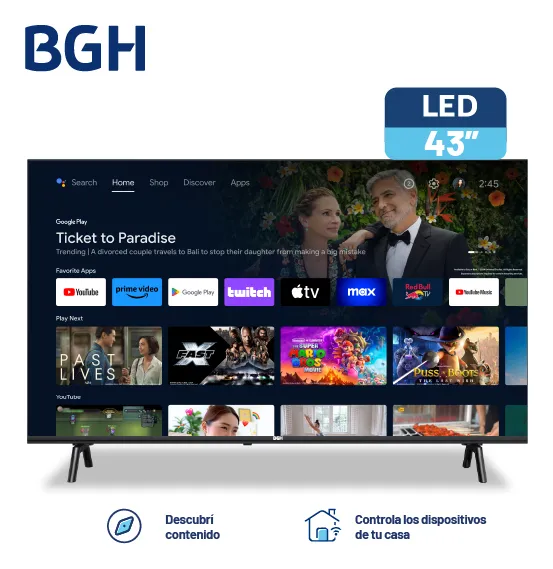Smart TV BGH 43" B4325FS5A Full HD Android TV